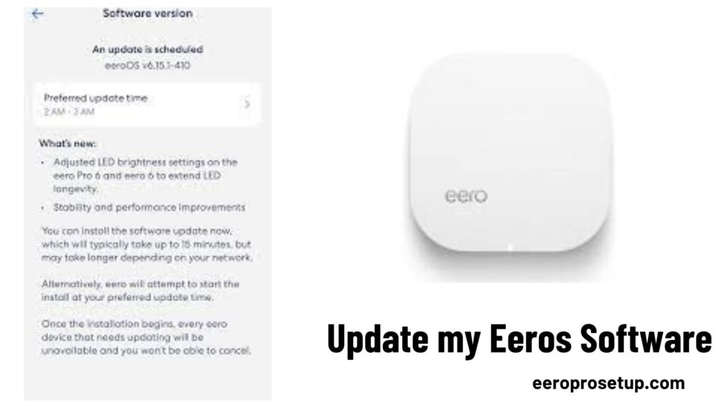 Update my Eeros Software