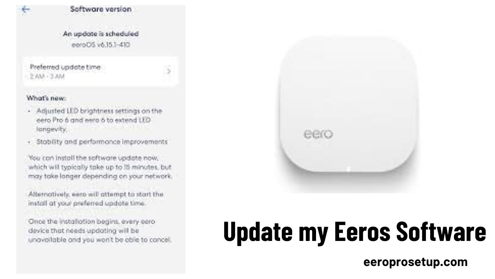 Update my Eeros Software