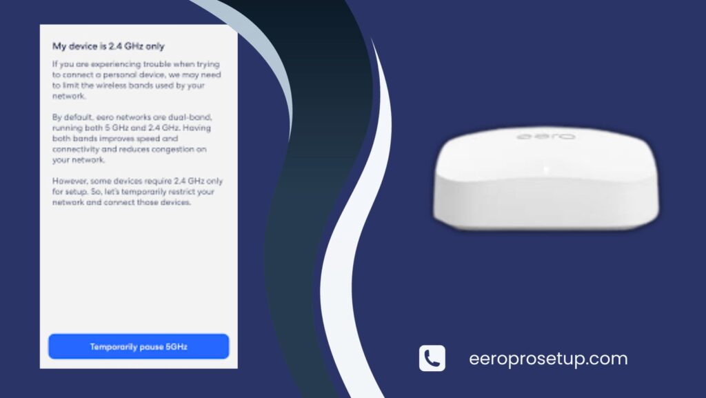 eero work with 2.4Ghz frequency