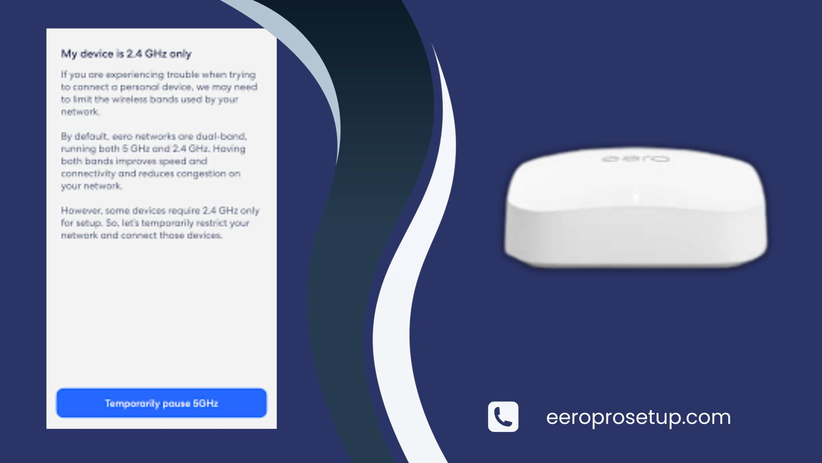 eero work with 2.4Ghz frequency
