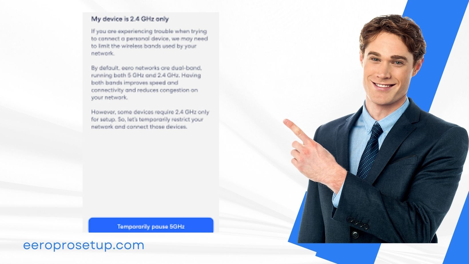 Eeros to use the 2.4 or 5 GHz frequency